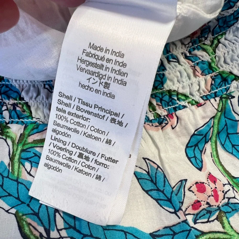 J. Crew Women’s Tiered Blue/Pink Floral Mini Skirt SZ XL